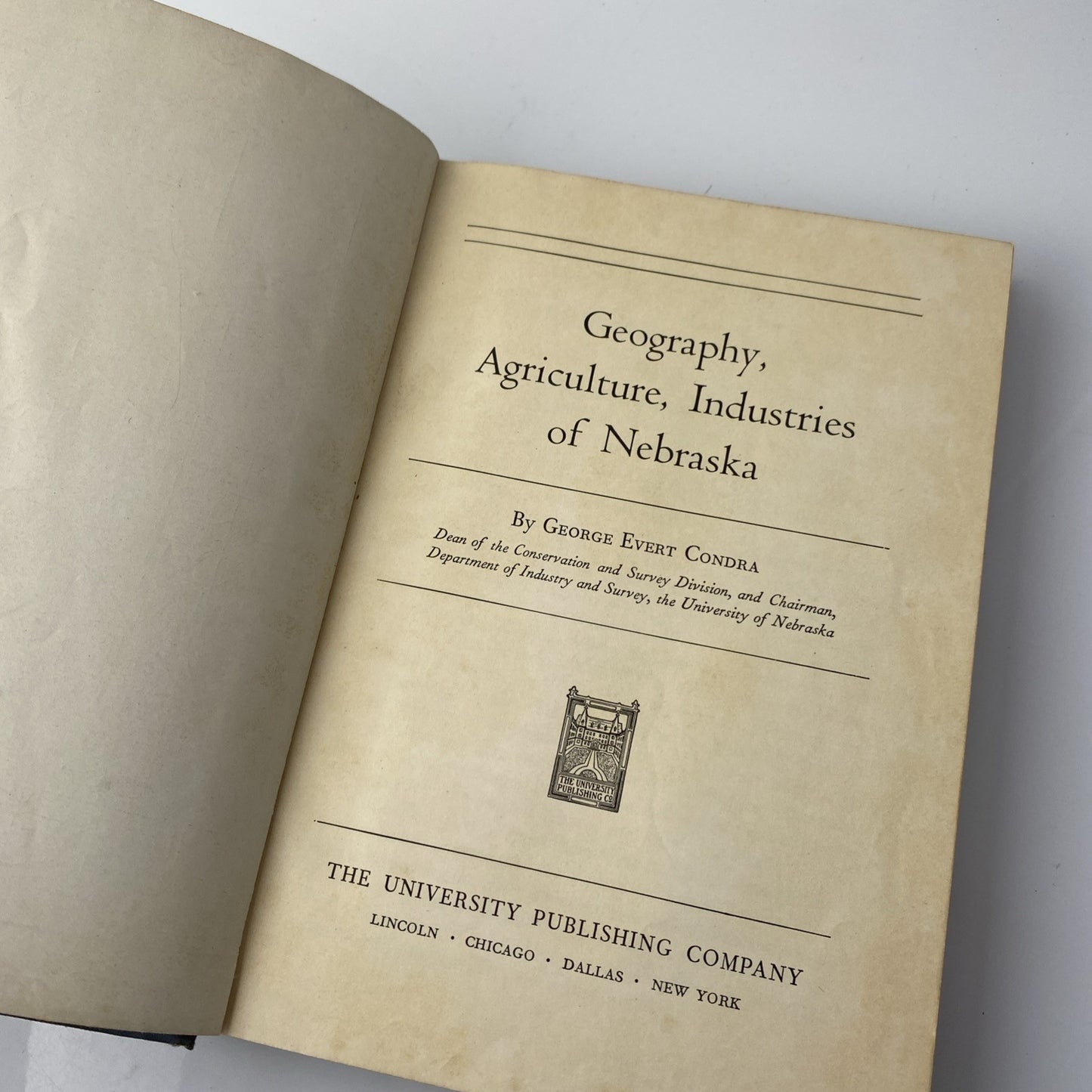 Nebraska History Book GEOGRAPHY AGRICULTURE INDUSTRIES OF NEBRASKA 1934 Antique