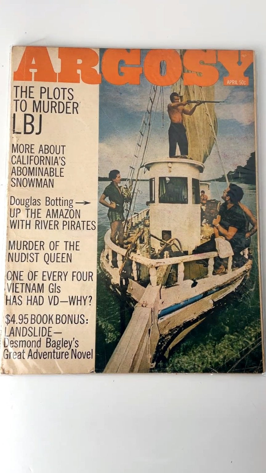 Argosy April 1968 The Plots to Murder LBJ Illustrated Magazine