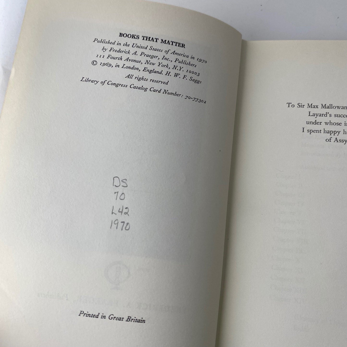 Nineveh and Its Remains Saggs 1970 First Edition Archaeology Praeger