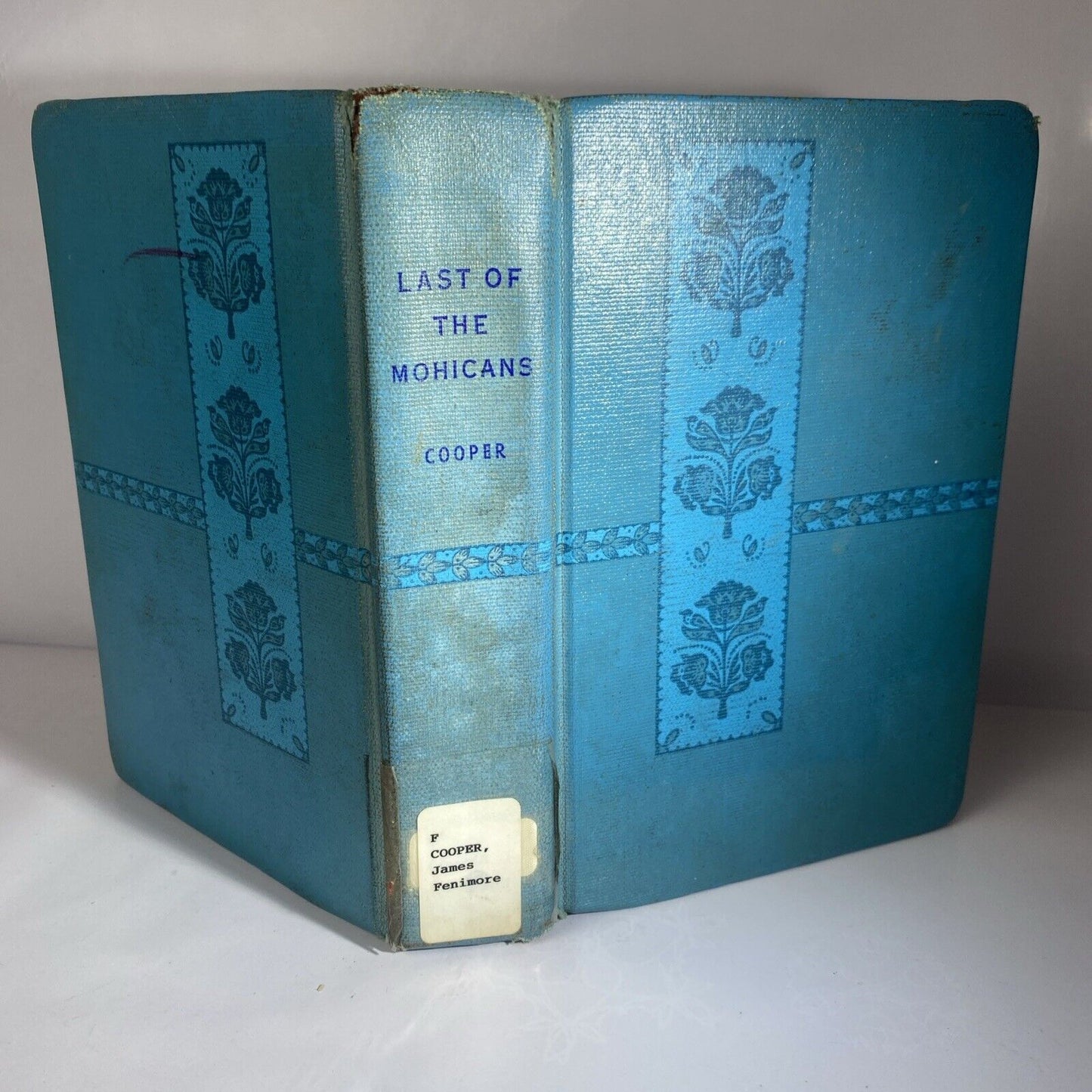 Last of the Mohicans by JF Cooper 1936 Rare Worn Blue Ex Library Rebound Vintage