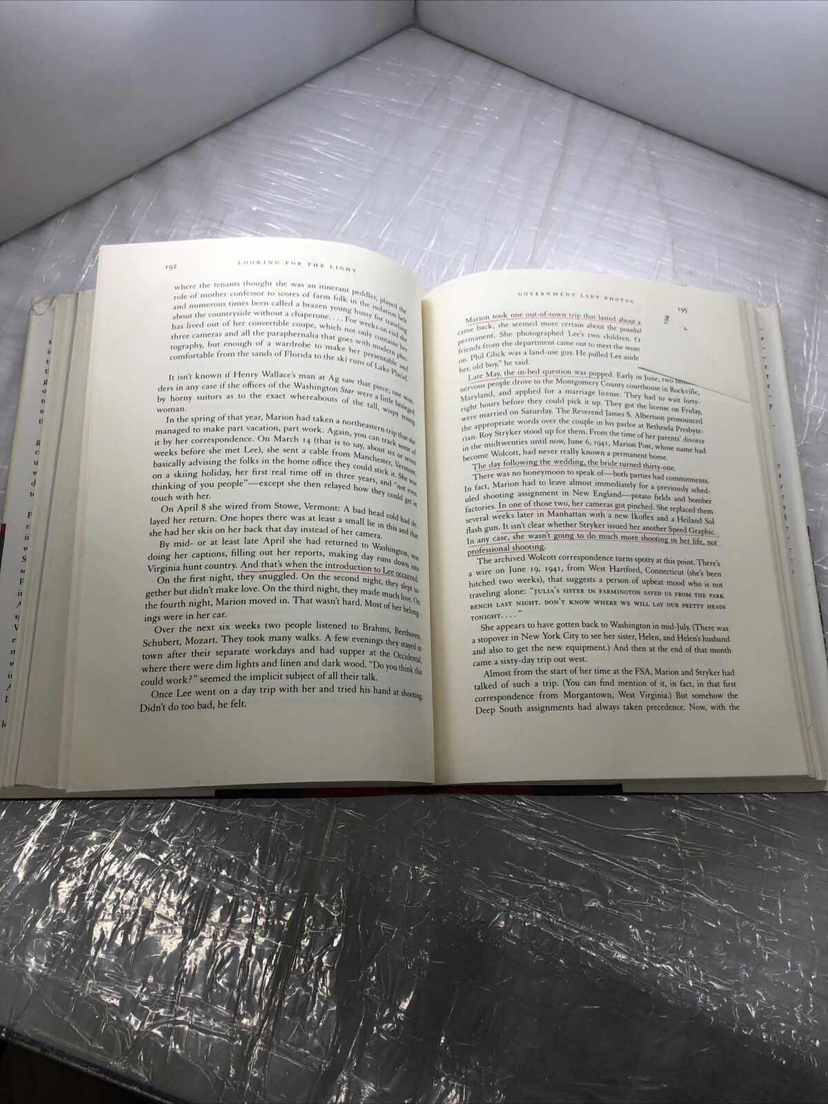 LOOKING FOR THE LIGHT: THE HIDDEN LIFE AND ART OF MARION By Paul Hendrickson VTG