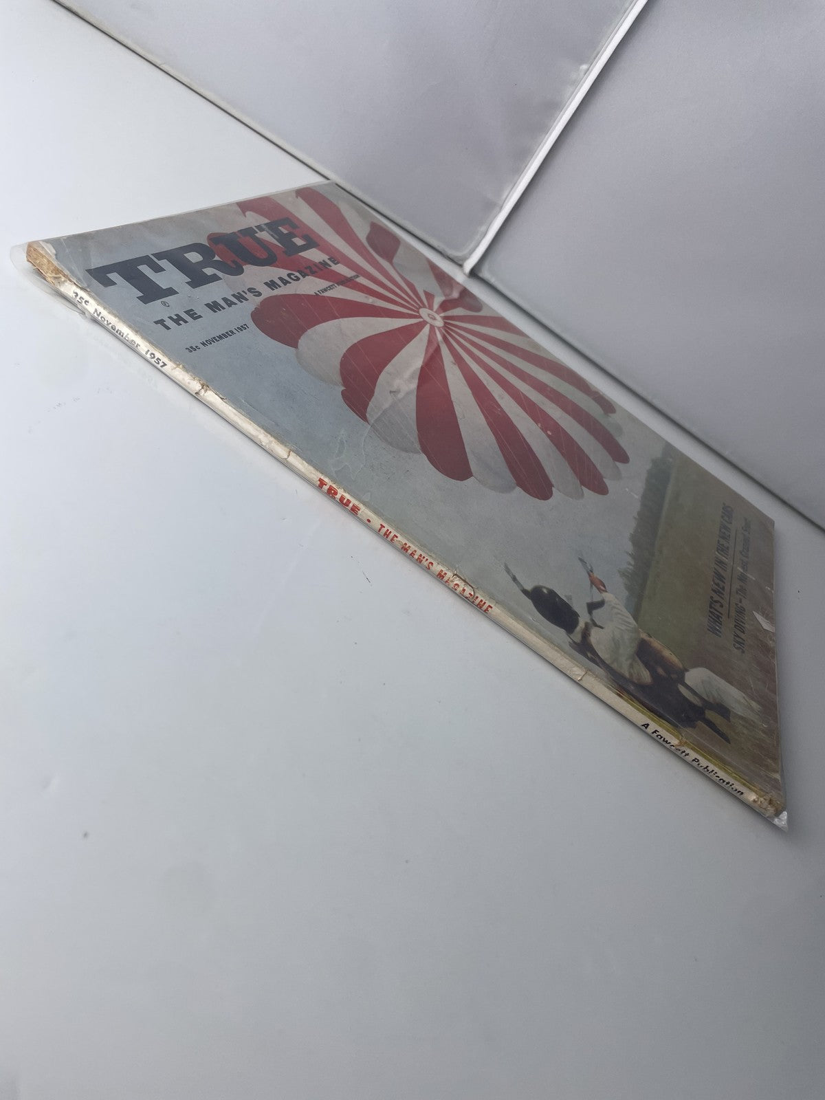 Vintage 1957 True The Man's Magazine November Sky Diving Cars Marlboro Man Ads