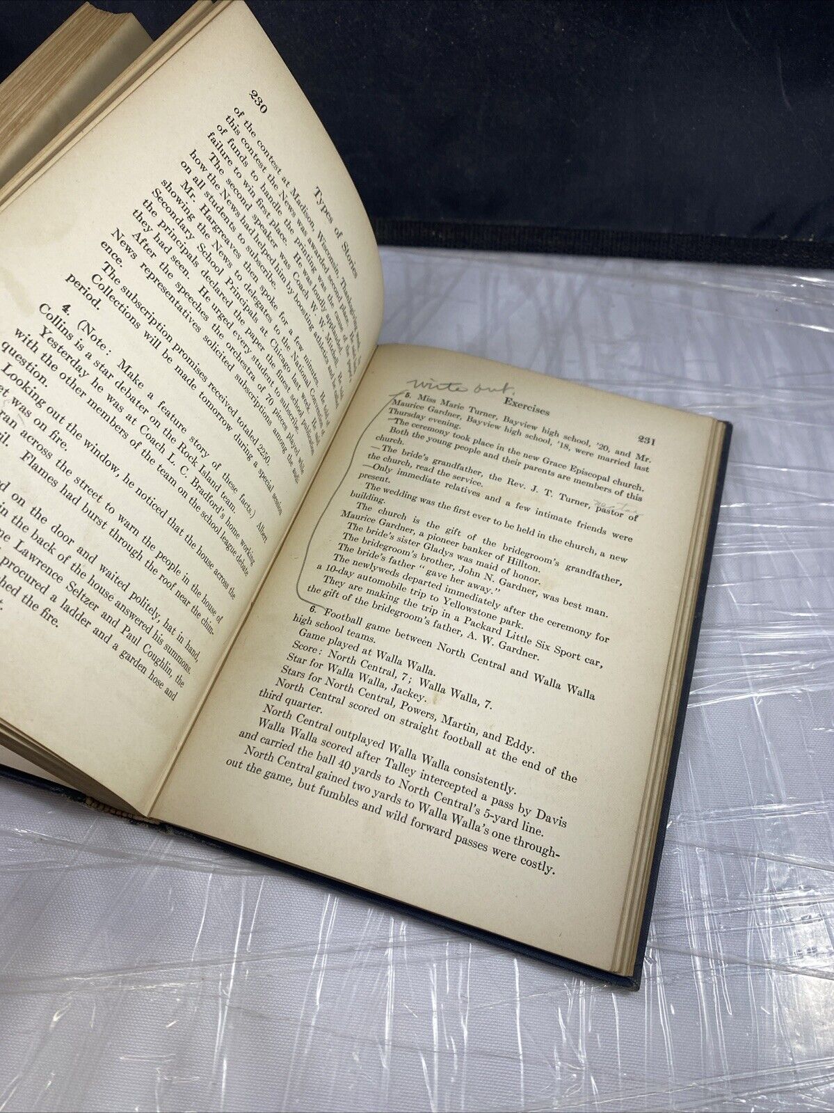 News Writing For High Schools by Leo Borah 1925 Hardcover Antique Text Book
