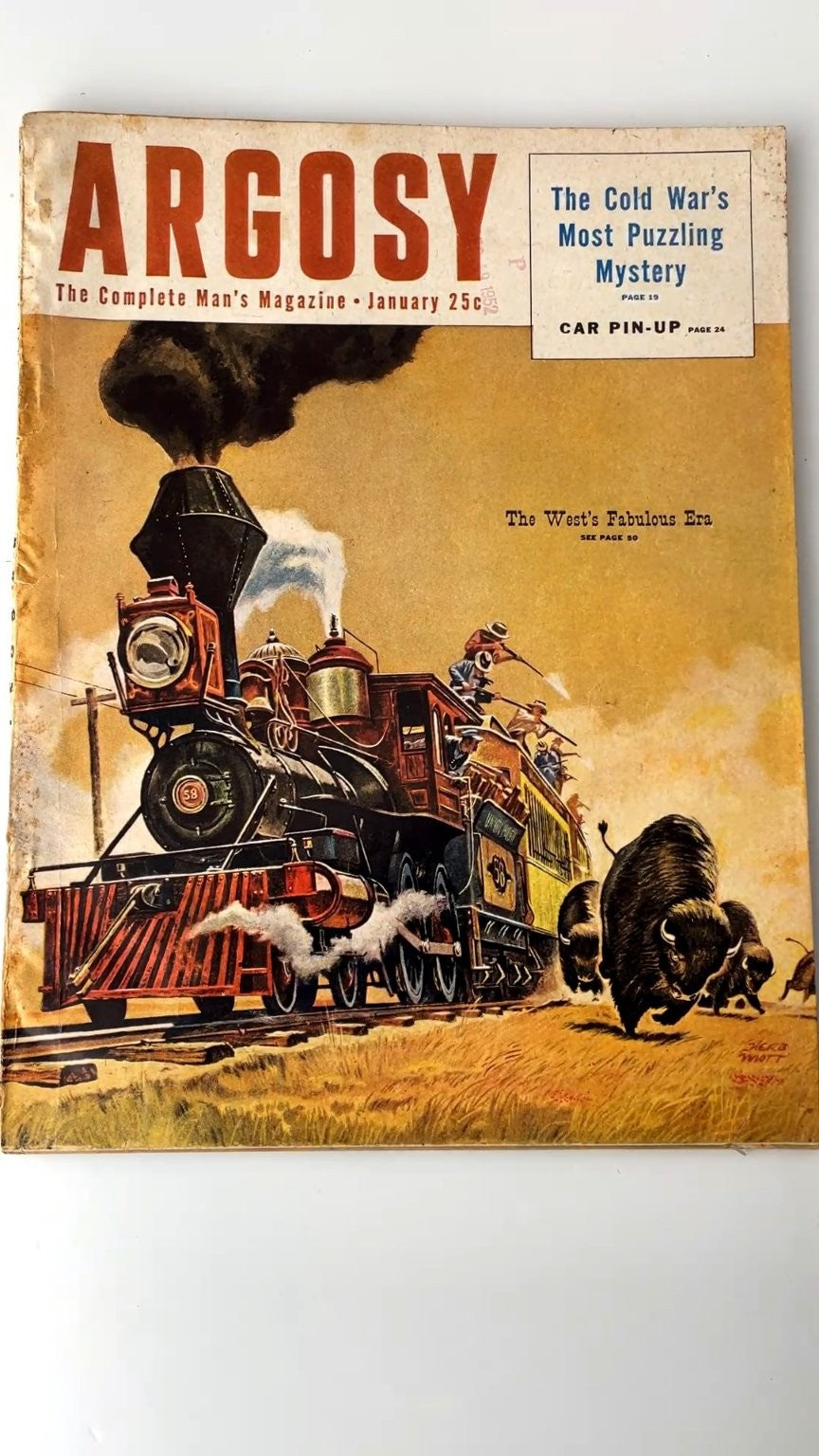 Argosy January 1953 Complete Man's Magazine Illustrated Cold War Mystery