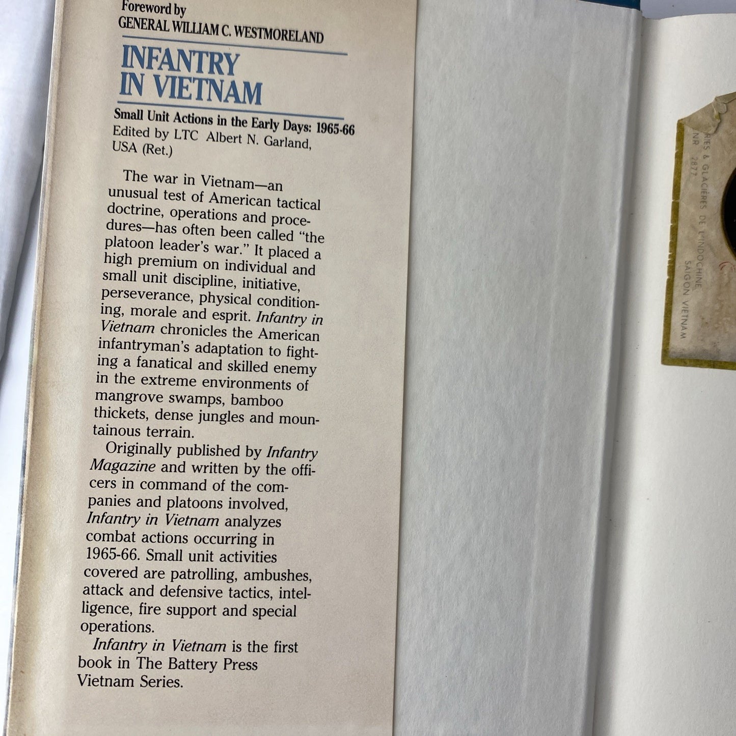 Military History Infantry In Vietnam Albert Garland 1982 Illustrated Hardcover