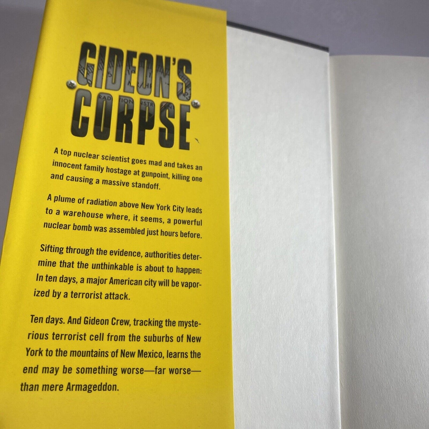 Gideon's Corpse, Child, Lincoln Book Club Edition Hardcover Mystery Novel