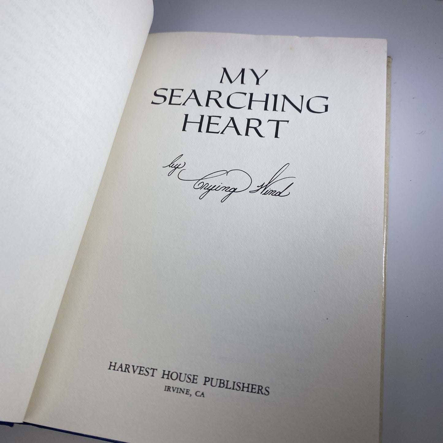 Native American Memoir Biography My Searching Heart - Crying Wind (Hardcover)