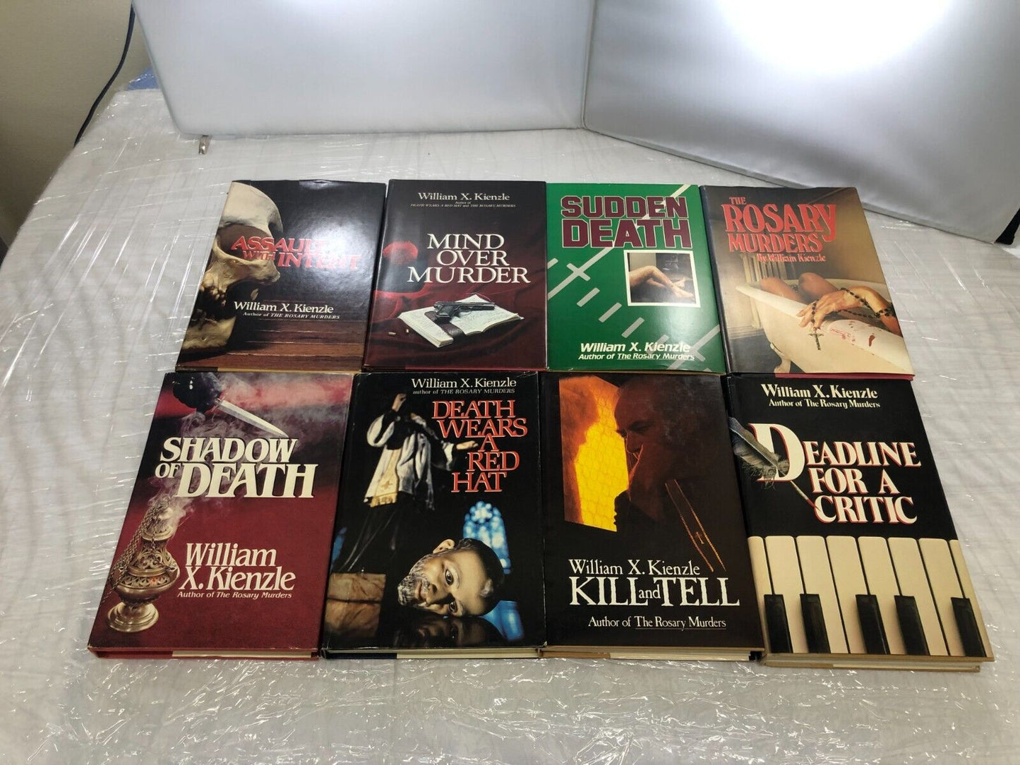 Murder Mystery Novels William Kienzle Vintage Book Lot of 8 Hardcover with DJ