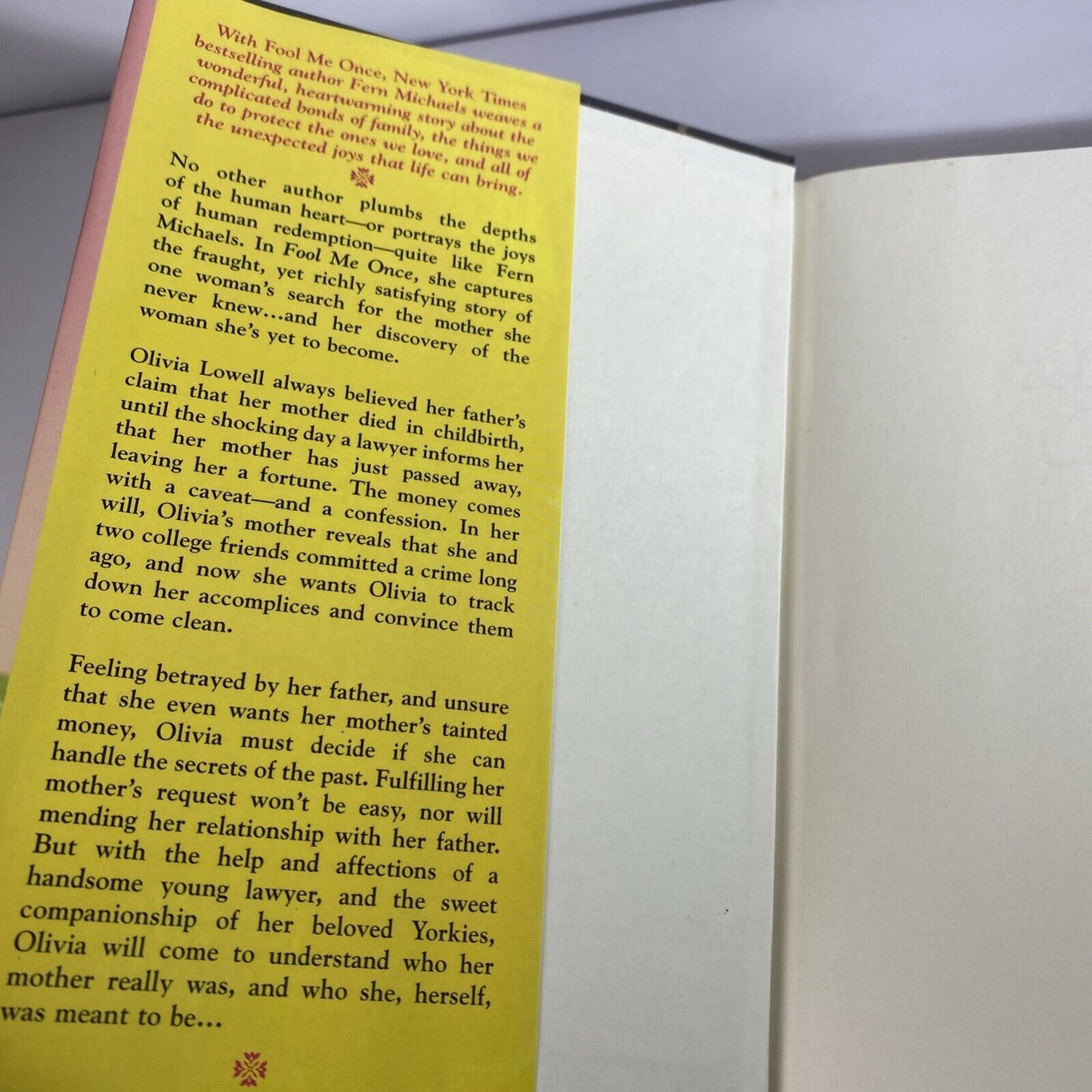 Fool Me Once - Hardcover By Michaels, Fern - VERY GOOD Book Club Edition