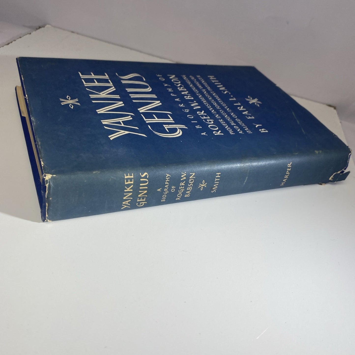 Yankee Genius Roger Babson Earl Smith HC DJ 1st Ed 1954 Investment Forecasting