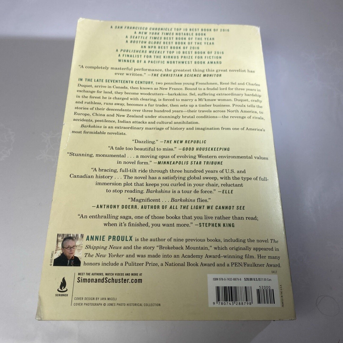 Barkskins: A Novel - Paperback, by Proulx Annie - Good Condition Fiction Novel