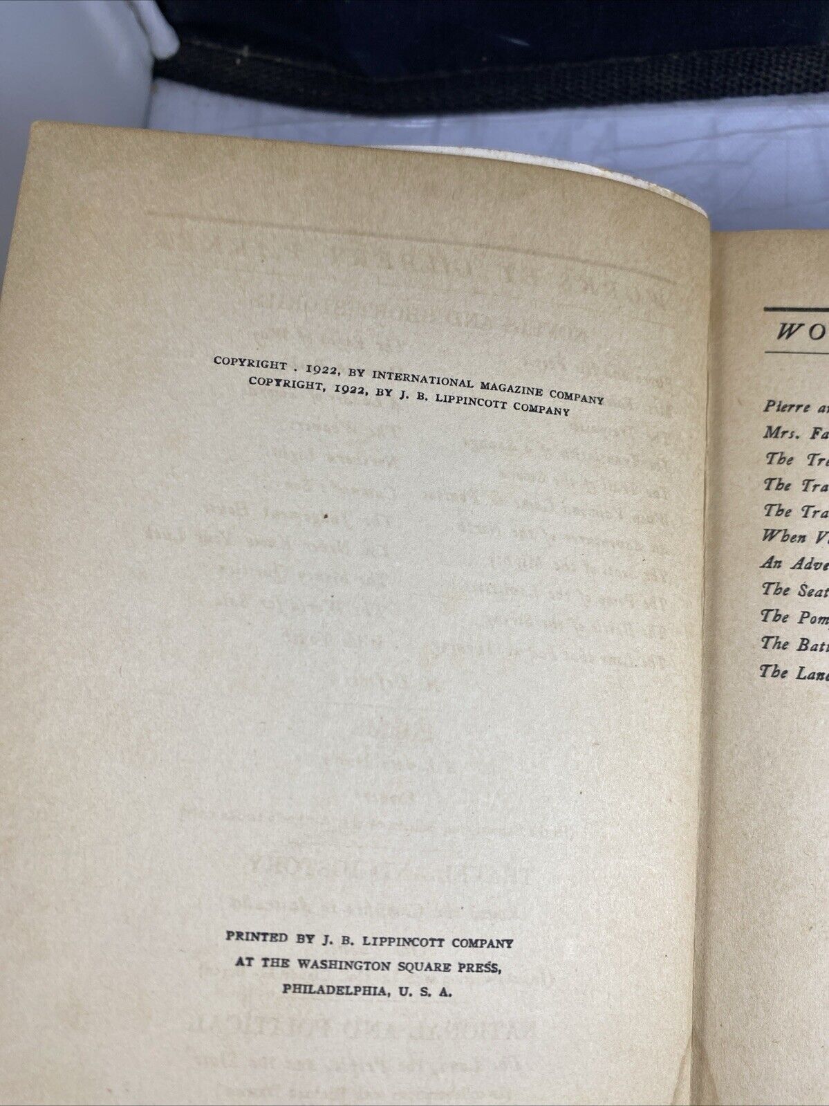 1922 Gilbert Parker CARNAC'S FOLLY Late 1800's Canada Novel Antique Travel Story