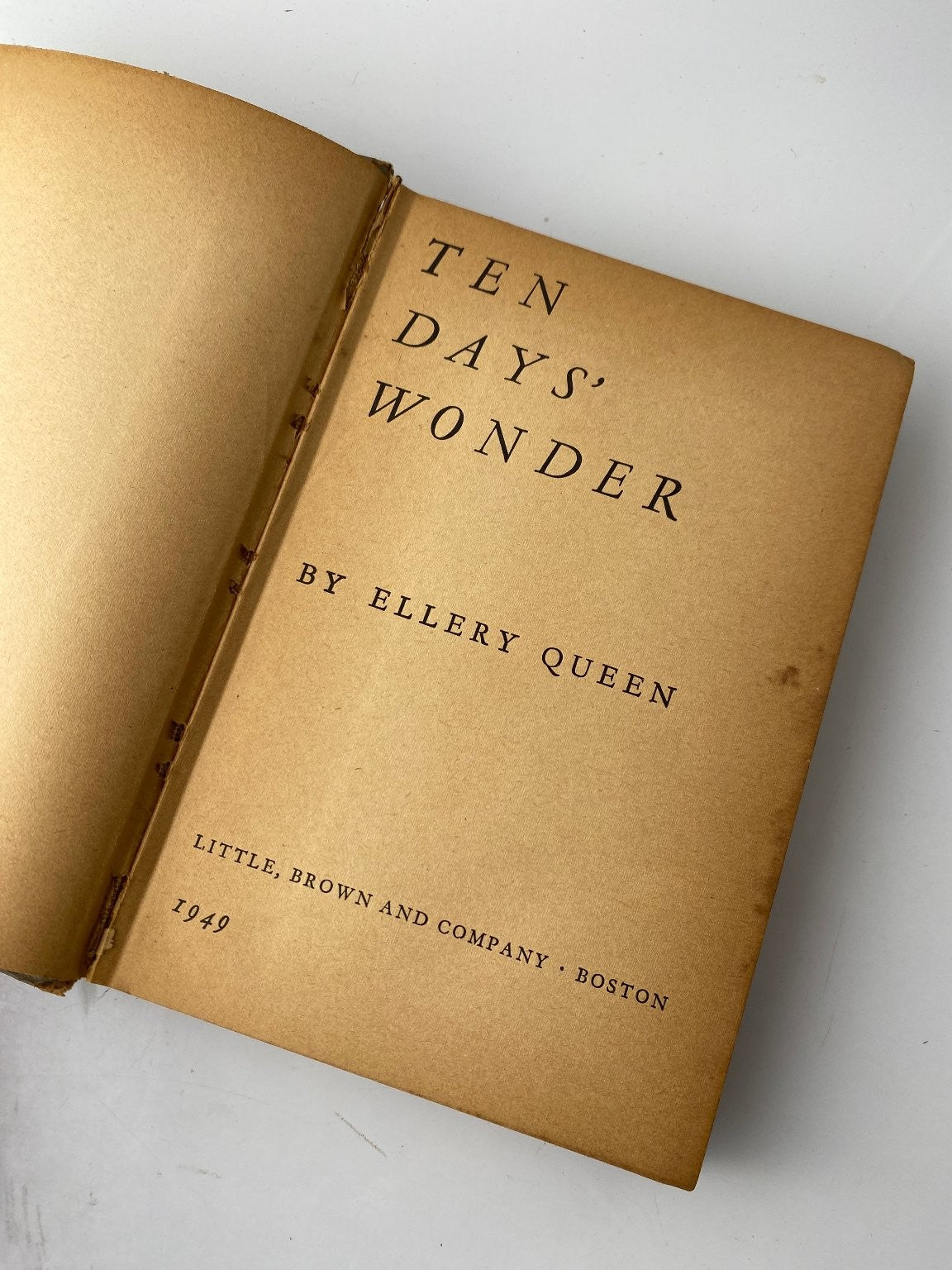 Ten Days' Wonder Ellery Queen 1949 First Edition Mystery Little Brown