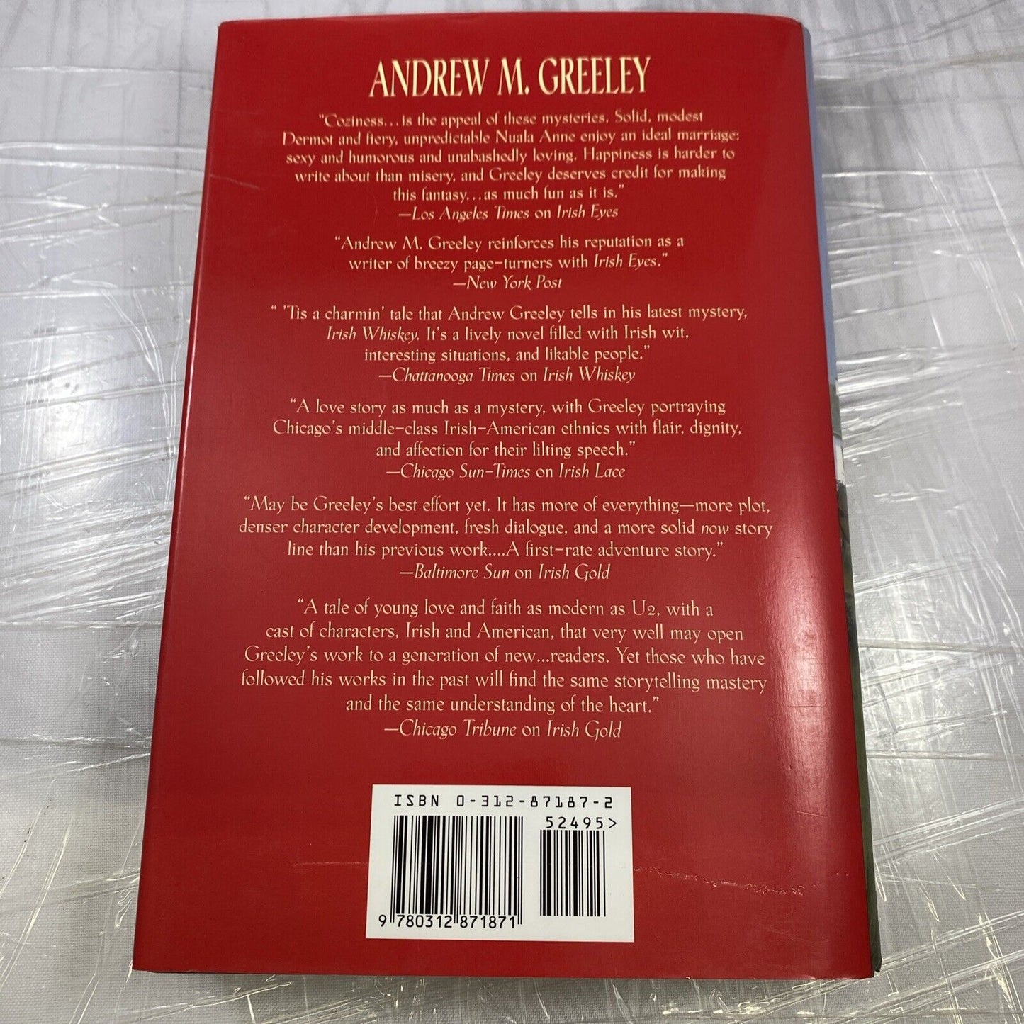 Irish Love by Andrew Greeley HCDJ 1st Edition VG 1st Print Historical Fict.