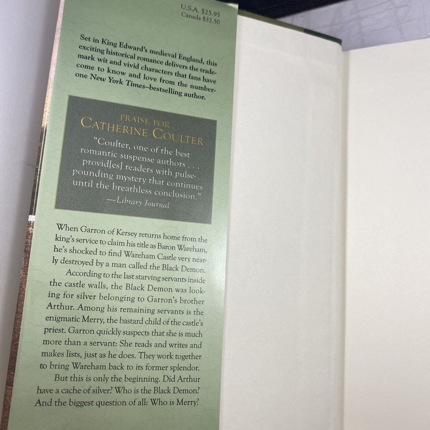Catherine Coulter "Medieval Song Series" Books #7, Hardcover Good Fiction Novel