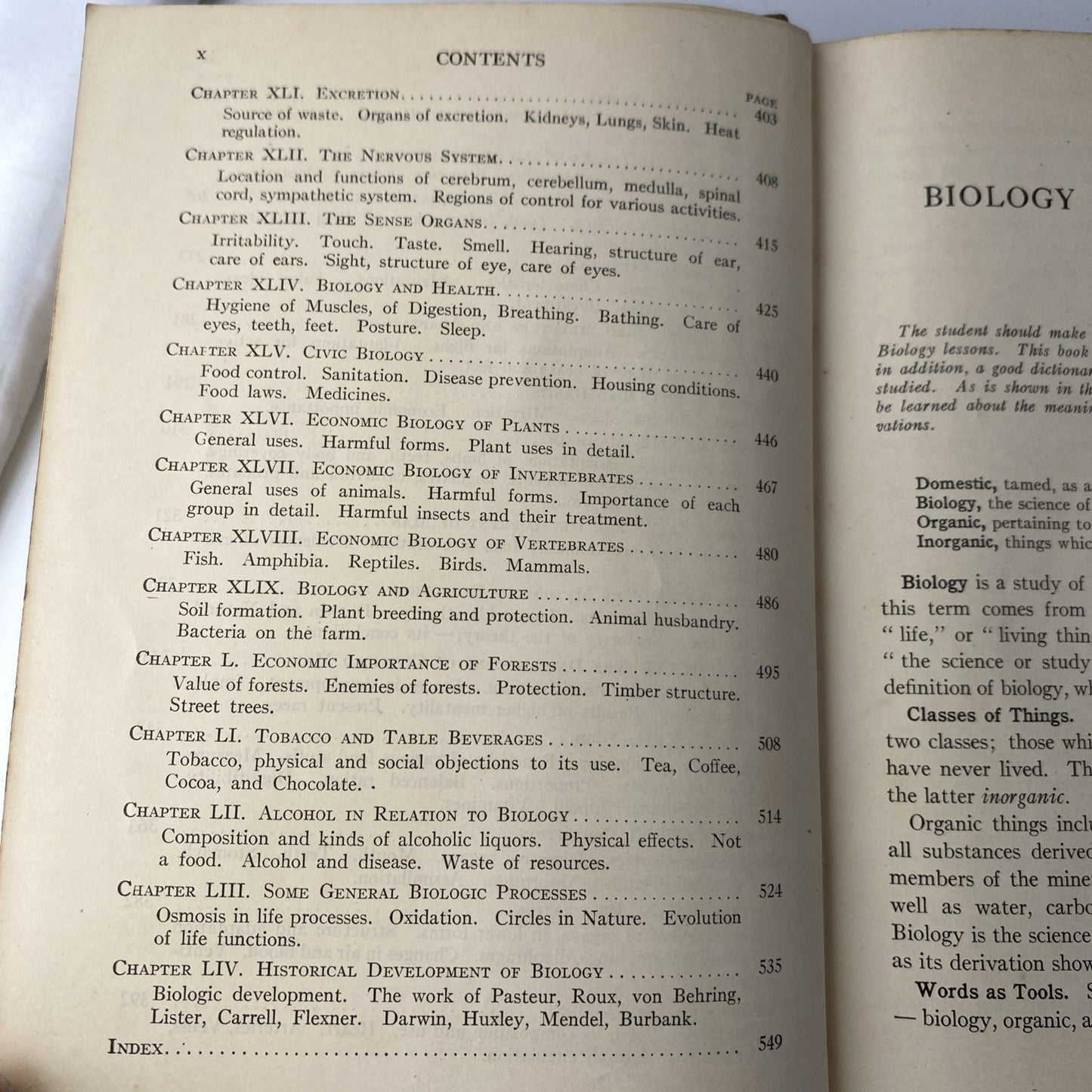 Biology For Beginners textbook by Truman J. Moon 1921 1924 antique vintage