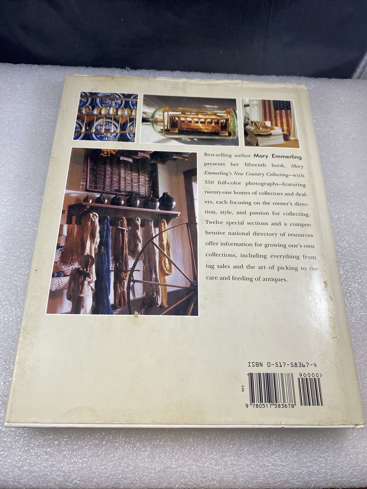 Mary Emmerling's New Country Collecting 1st Edition HCDJ Farmhouse Antique Vtg