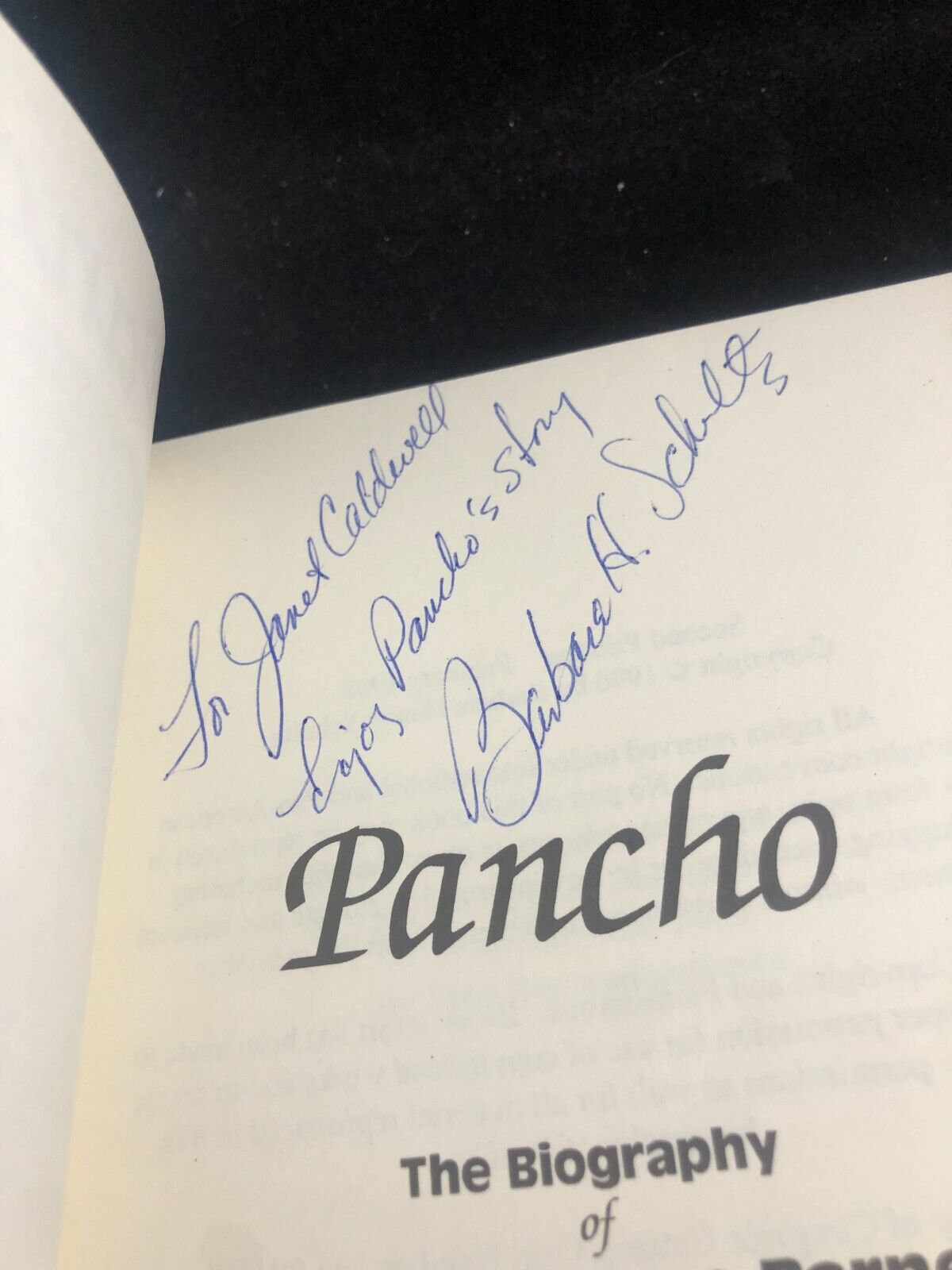 Pancho: Biography of Florence Lowe Barnes SIGNED by Barbara H. Schultz 1996 PB