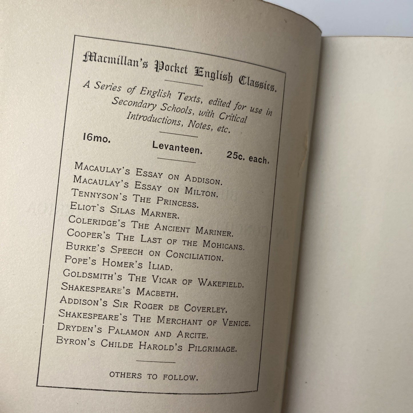 Antique Pocketbook Burke's Speech On Conciliation With America (hardcover 1899)