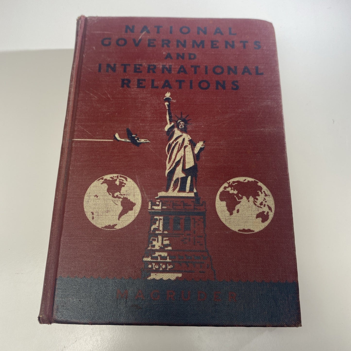 Antique Textbook 1950 National Governments and International Relations Magruder