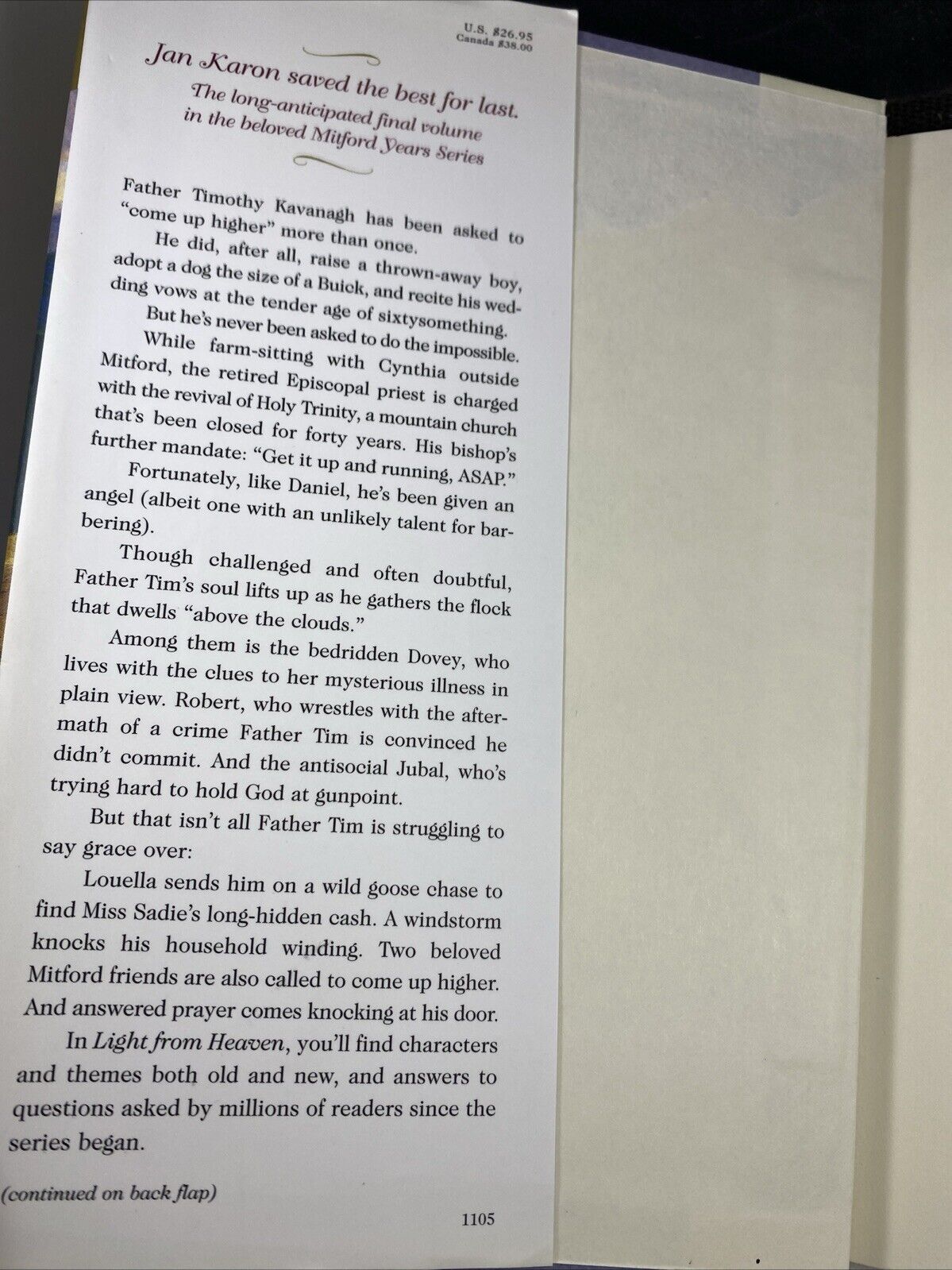 Light from Heaven - Hardcover By Jan Karon - VERY GOOD UNMARKED
