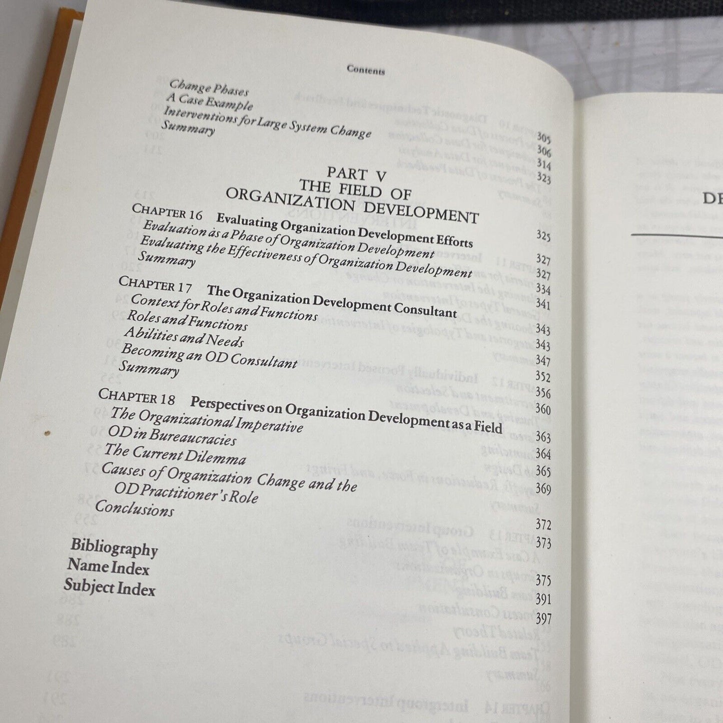 Organization development: Principles and practices Vintage 80s Textbook Orange