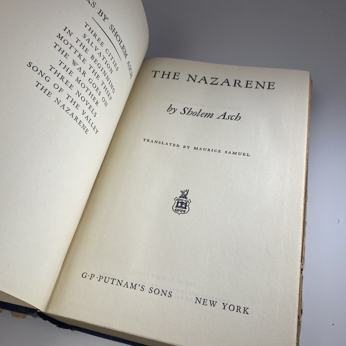 Vintage First Print Novel Of Jesus THE NAZARENE by Sholem Asch Hardcover 1939