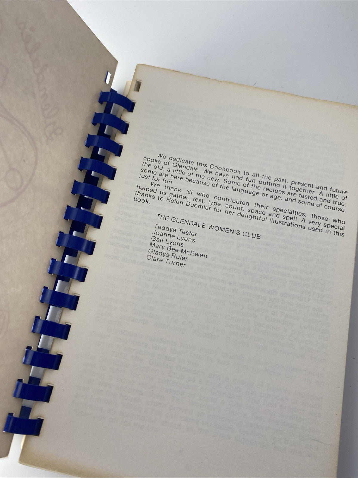 Rare Spiral Bound 70s Vintage Recipe Glendale’s Bicentennial Cookbook 1776-1976