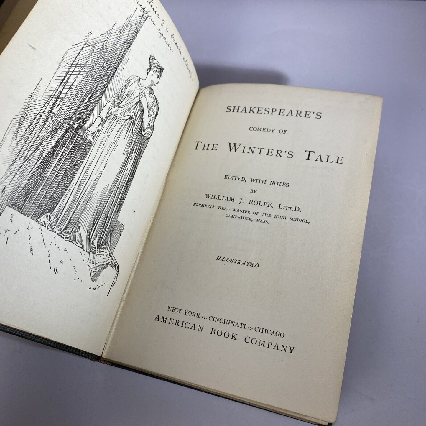Shakespeare The Winter's Tale William Rolfe Antique Illustrated Miniature 1898