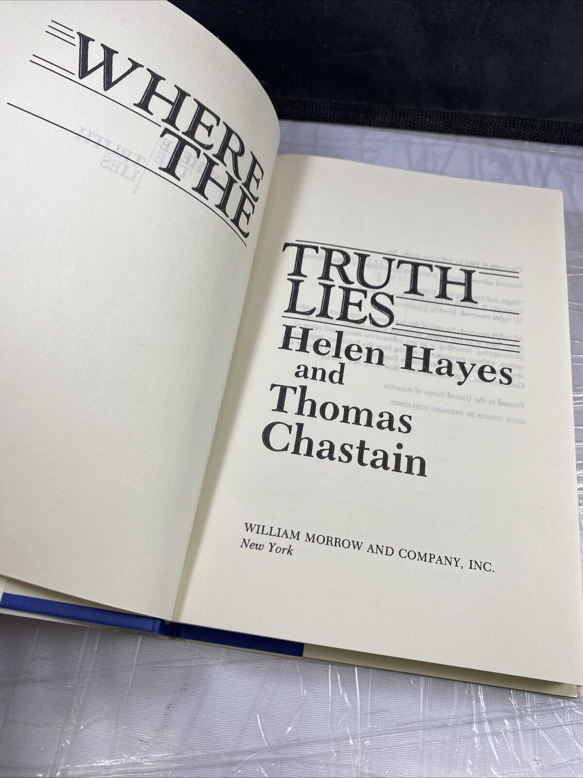 Where the Truth Lies - Helen Hayes (1988, Hardcover, DJ) Morrow BCE Vintage 80s