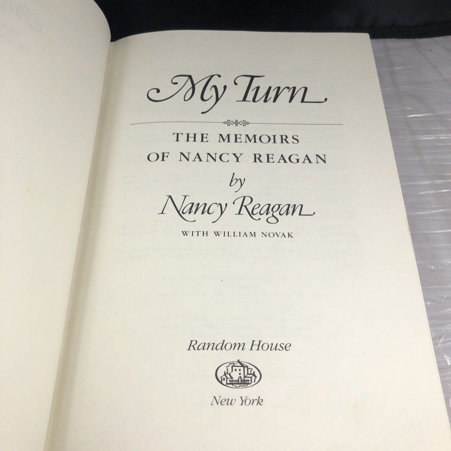 My Turn The Memoirs Of Nancy Reagan With William Novak '89 HC DJ 1st Ed LIKE NEW