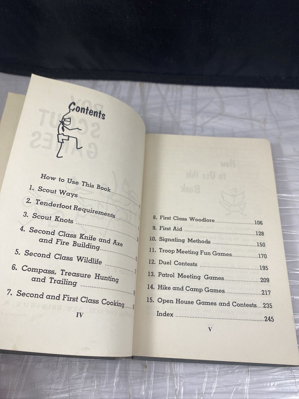 Vintage 50s Boy Scouts Activity Hardcover BOOK BOY SCOUT GAMES 1952