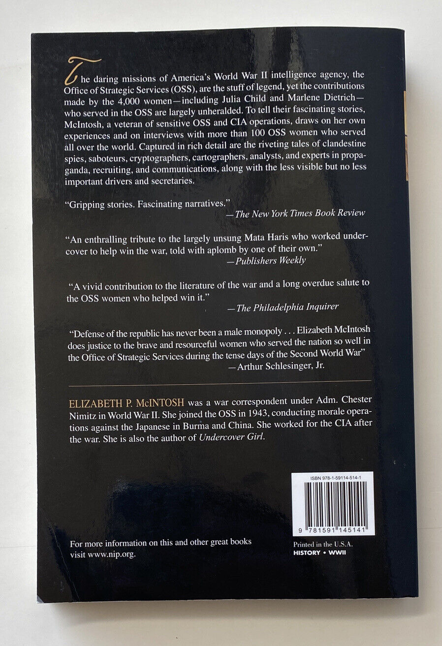 Sisterhood of Spies by Elizabeth P. McIntosh (1998, Trade Paperback)