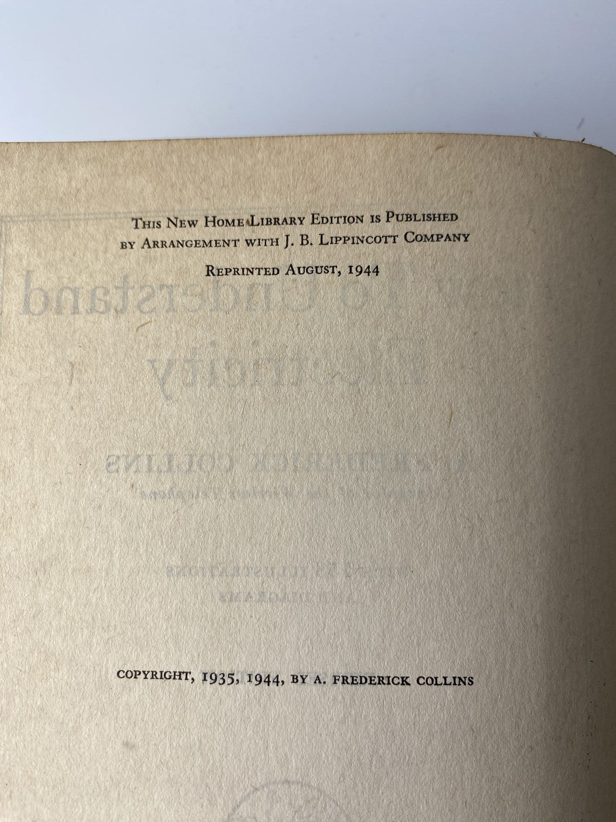 Vintage 1944 How To Understand Electricity Frederick Collins Science Hardcover B