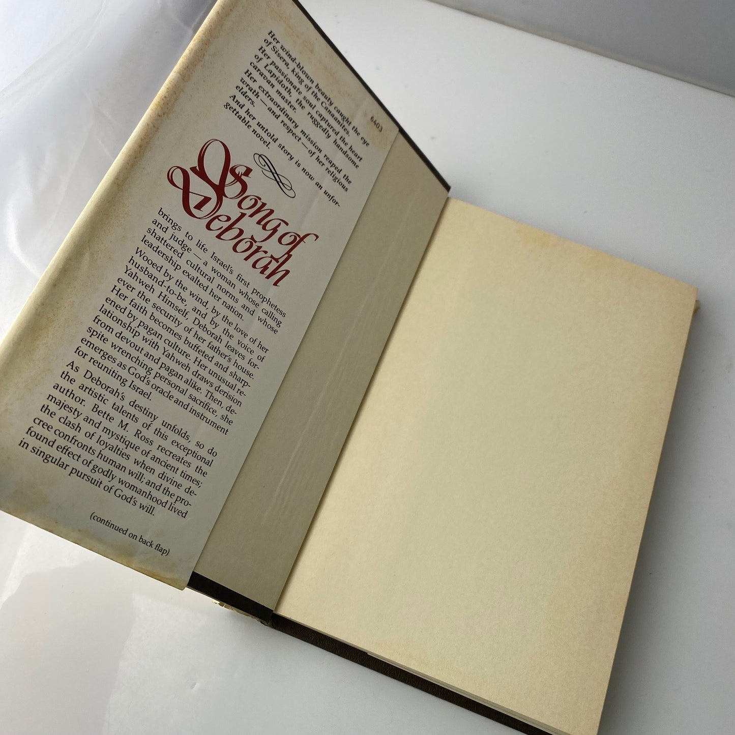 Song of Deborah Bette M. Ross 1981 First Edition Historical Novel Revell