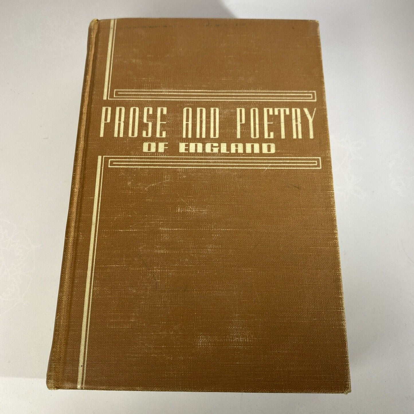 Prose and Poetry of England Book 1943 HC The L.W. Singer Orange Vintage Textbook