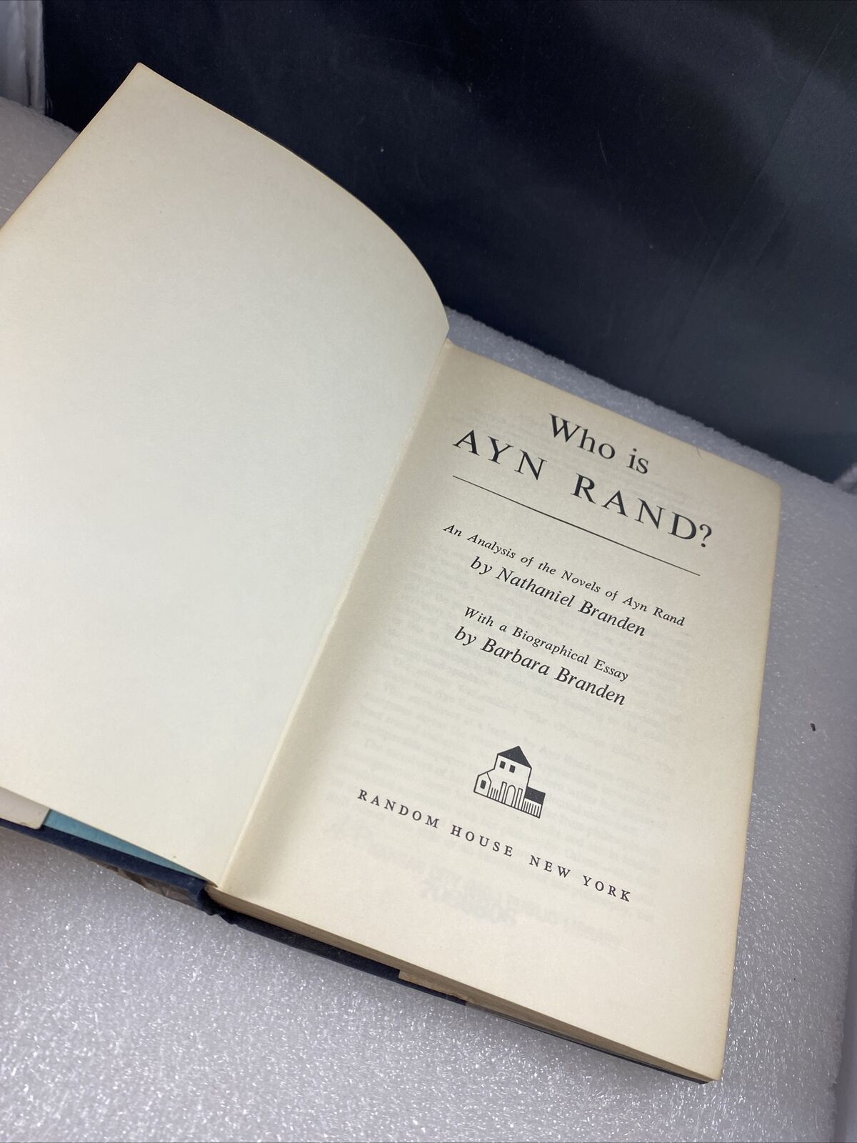 Who Is Ayn Rand By Nathaniel Branden, Vintage 60s Study Of Literature Ex Iibrary