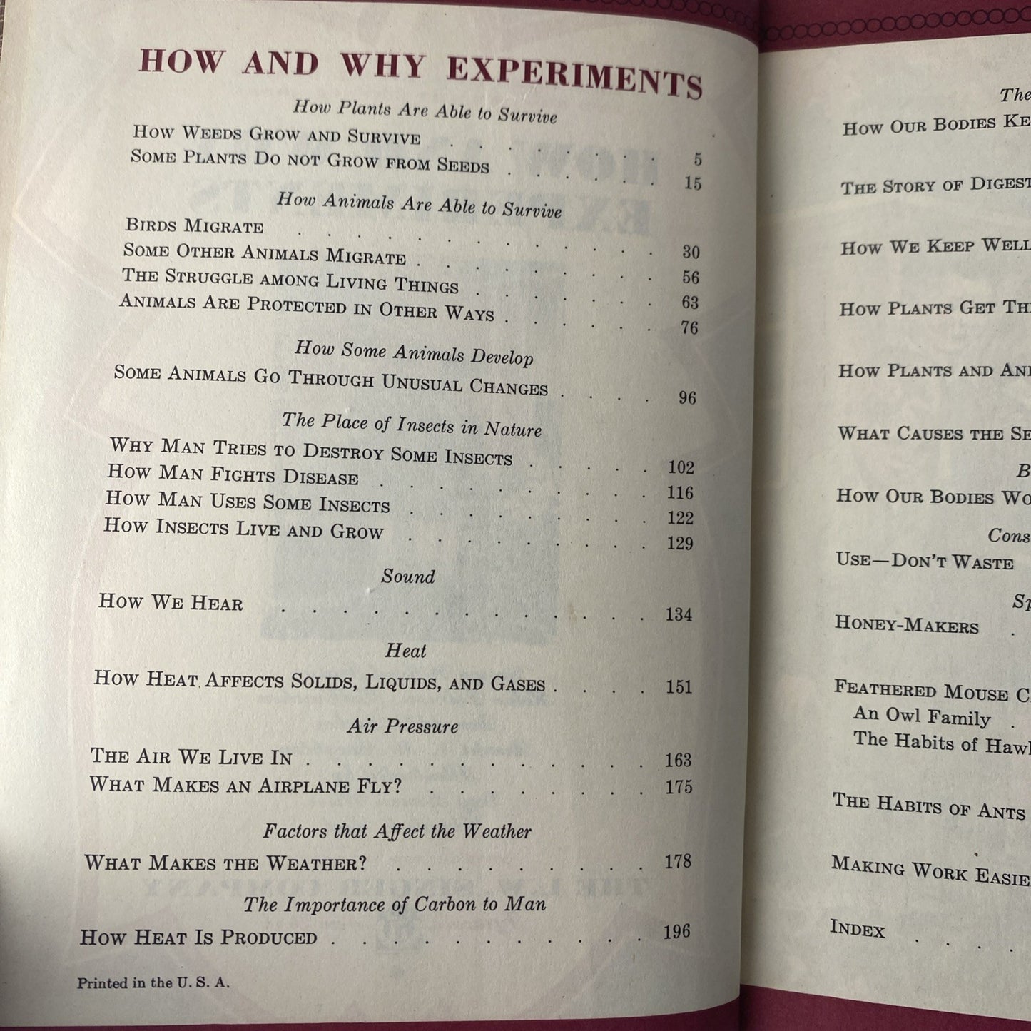 Vintage 50s Textbook How And Why Experiments - L.W. Singer Company 1949