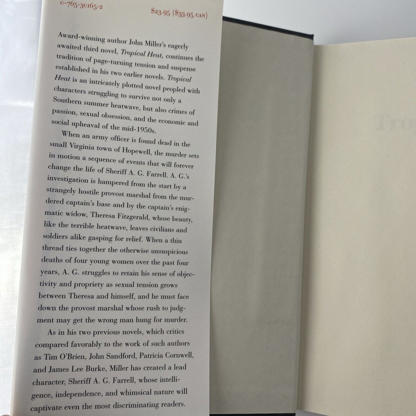 Tropical Heat Miller, John A. Very Good Fiction Novel