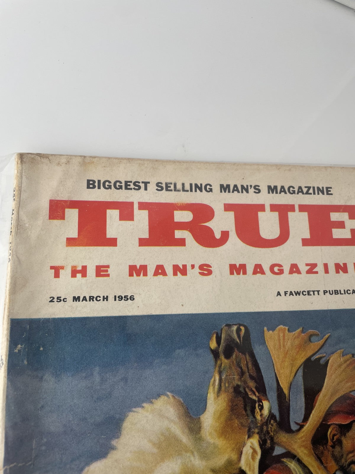 Vintage 1956 True The Man's Magazine March Adventure Hunting Fawcett Ads Softcov