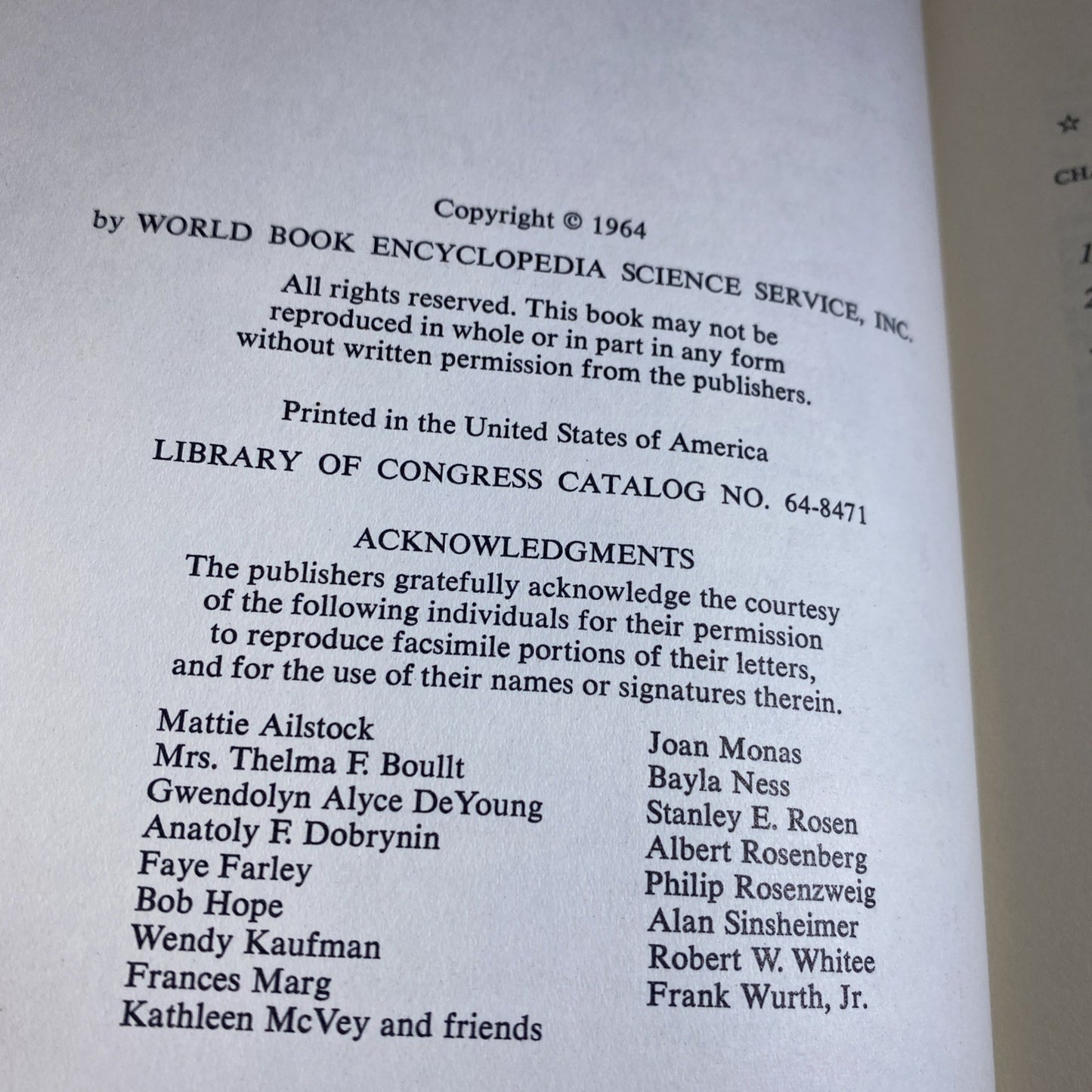 Letters To John Glenn World Book 1964 P. S. I Listened To Your Heartbeat