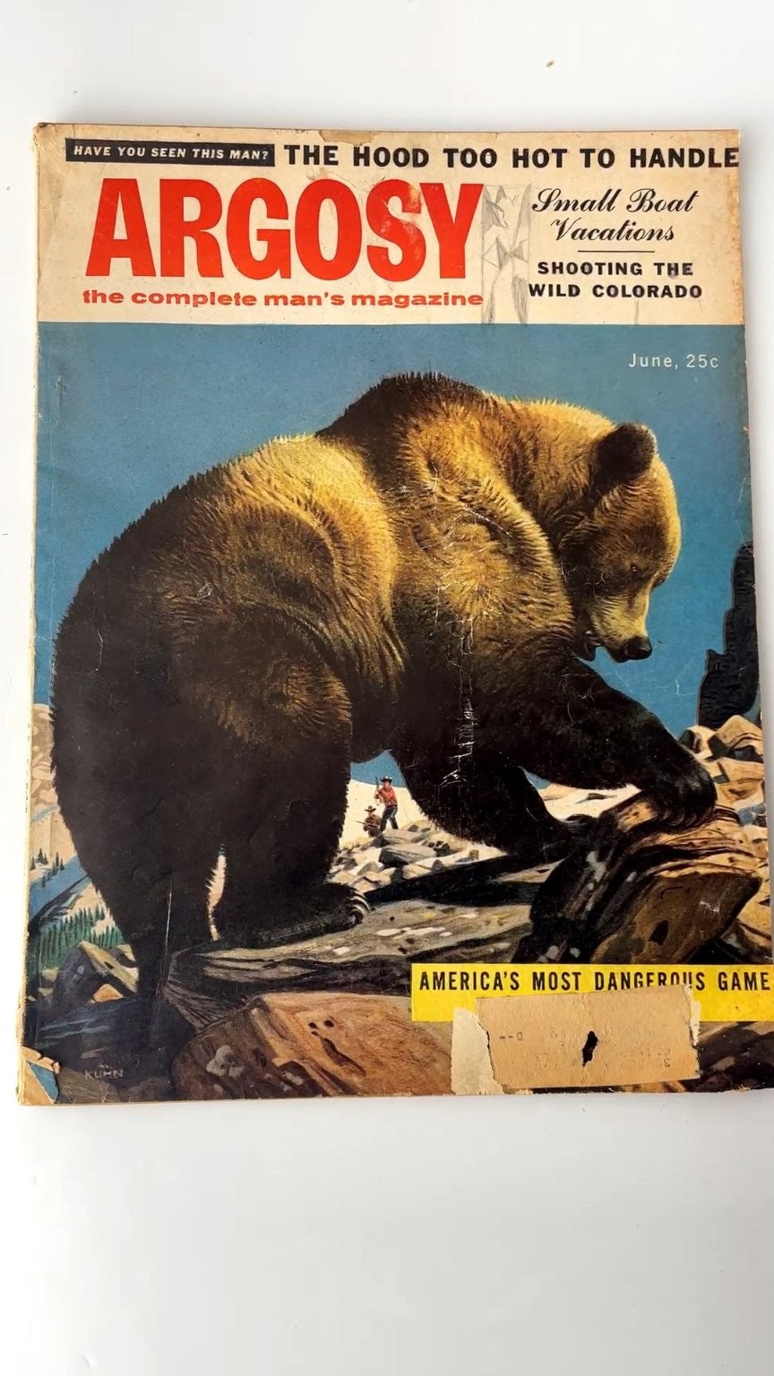 Argosy June 1956 Men's Magazine Illustrated Hunting Wild Colorado