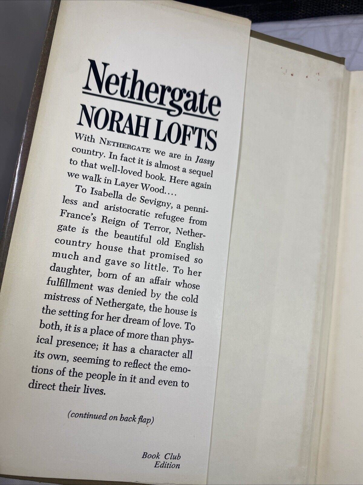 Nethergate - Norah Lofts - Hardcover. GOOD BCE Vintage