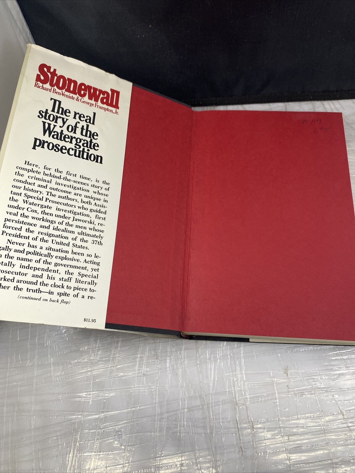 Stonewall, the Real Story of Watergate Vintage 70s Political Politics History