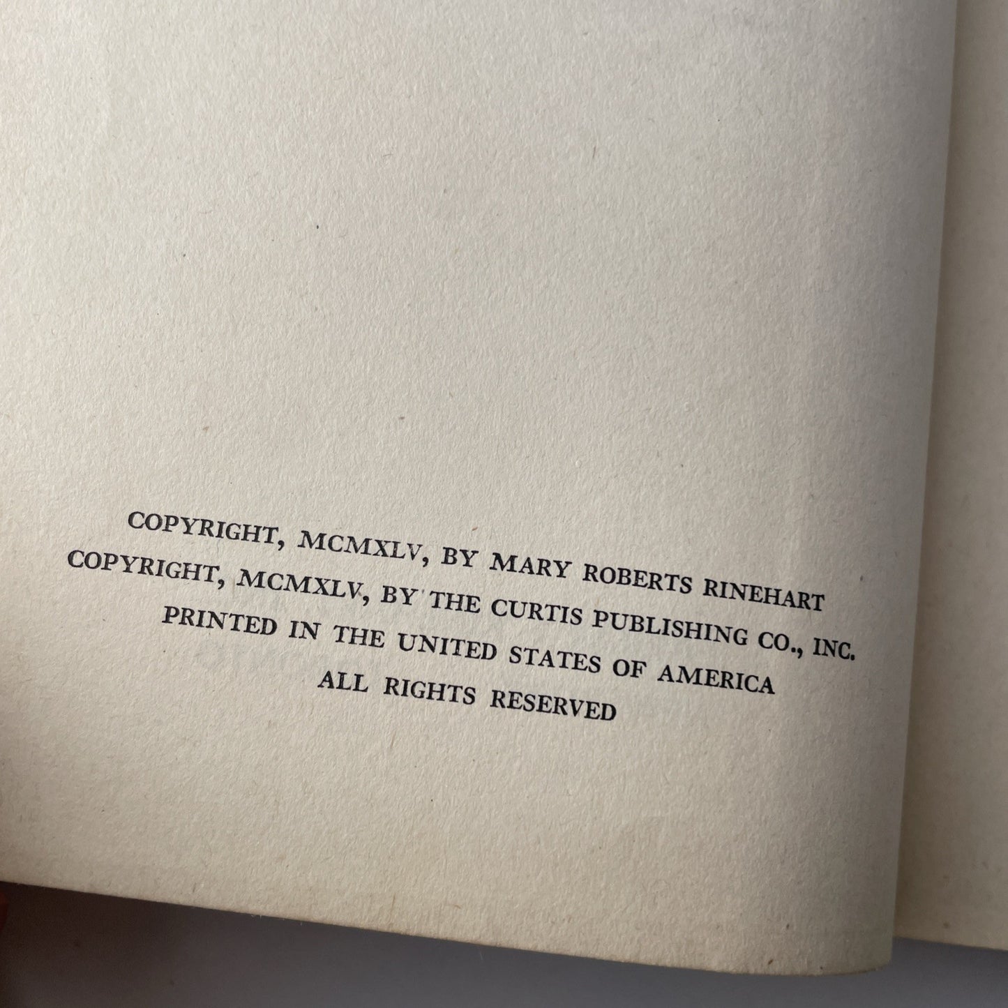 The Yellow Room by Mary Roberts Rinehart 1945 Hardcover no Dust Jacket