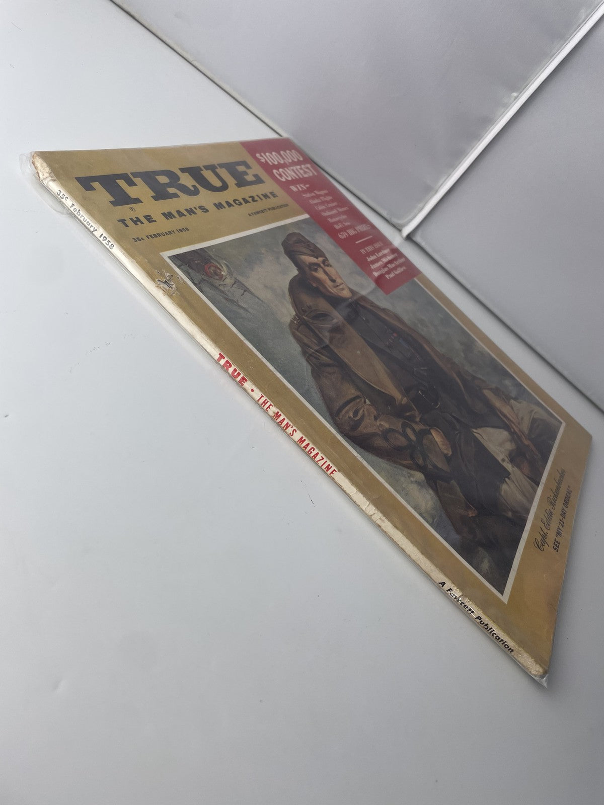Vintage 1958 True The Man's Magazine Feb Capt Eddie Rickenbacker WWII History Ar
