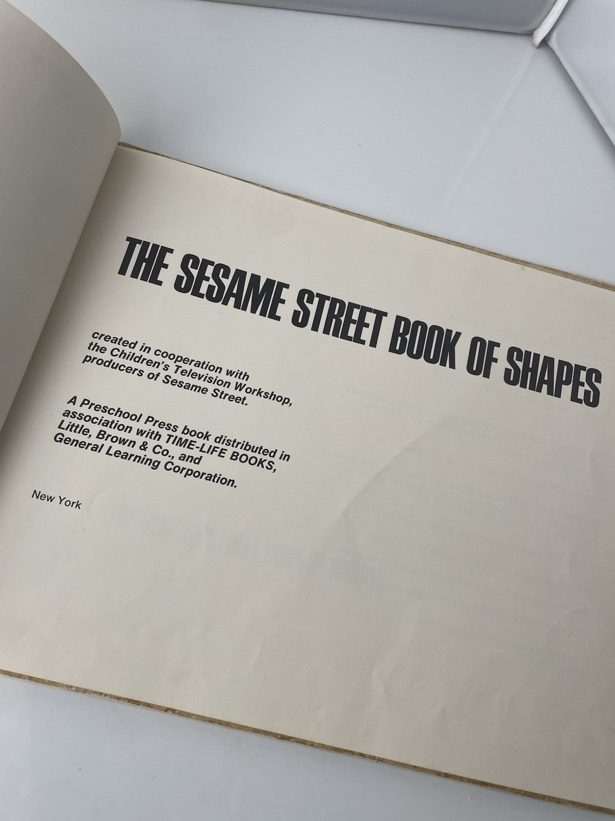 Vintage Sesame Street Book Of Shapes Hardcover 1970