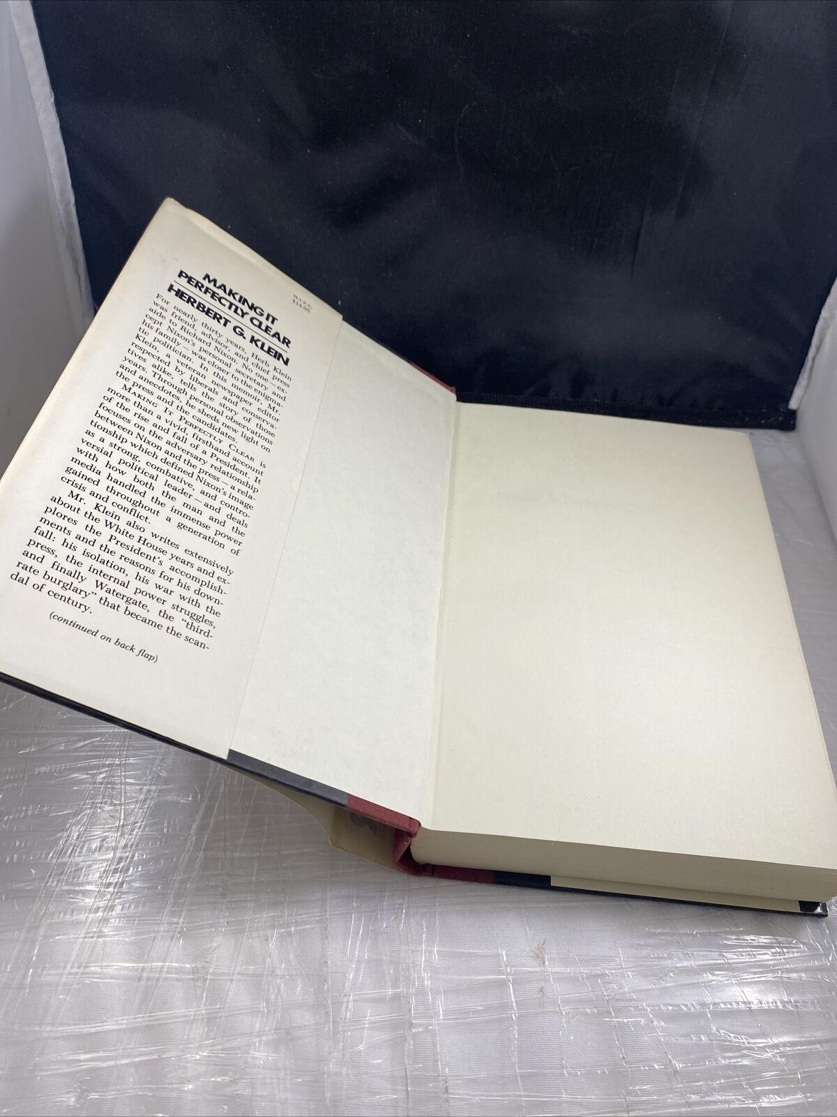 Making It Perfectly Clear by Herbert G. Klein (1980) Vintage Politics First Ed.