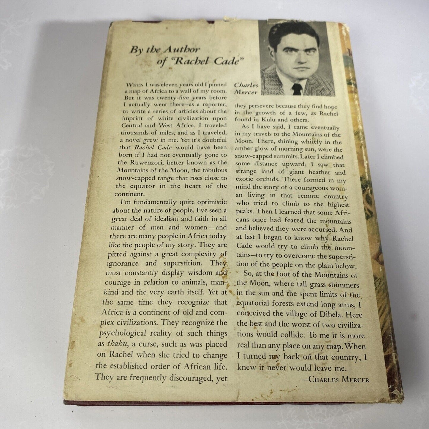 Rachel Cade a Novel by Charles Mercer Vintage Book Club Edition, 1956 Hardcover