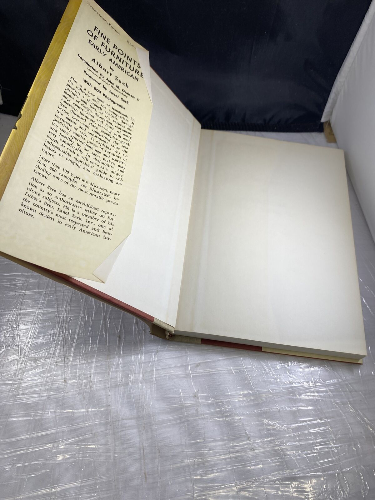 Fine Points of Furniture by Albert Sack c1950 304pp Used Hardback Book
